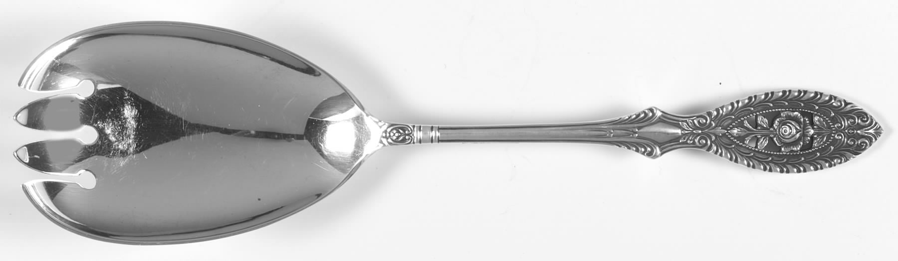 Valenciennes (Sterling, 1938) Solid Salad Serving Fork by Manchester-1