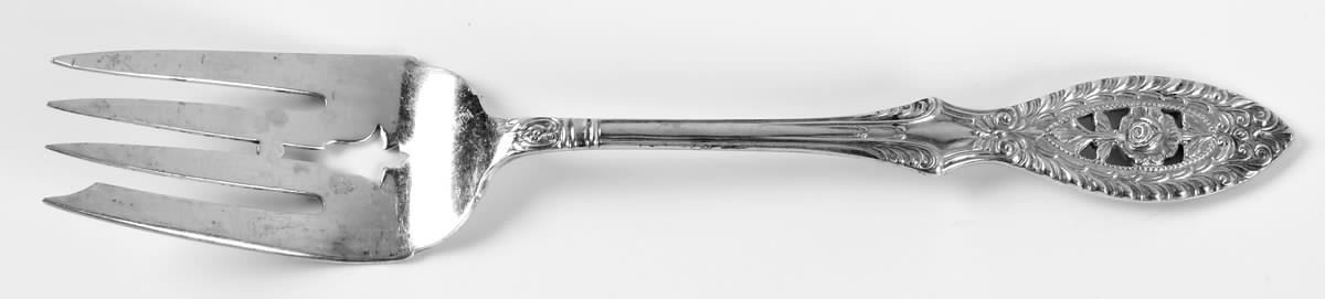 Valenciennes (Sterling, 1938) Medium Solid Cold Meat Serving Fork by Manchester-1