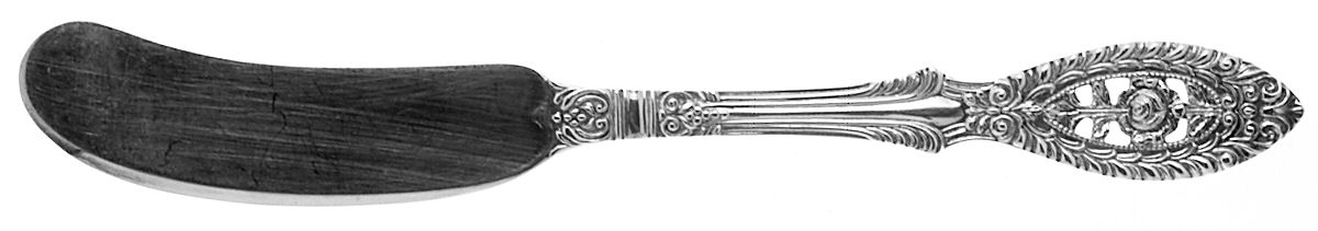 Valenciennes (Sterling, 1938) Flat Handle Butter Spreader by Manchester-1