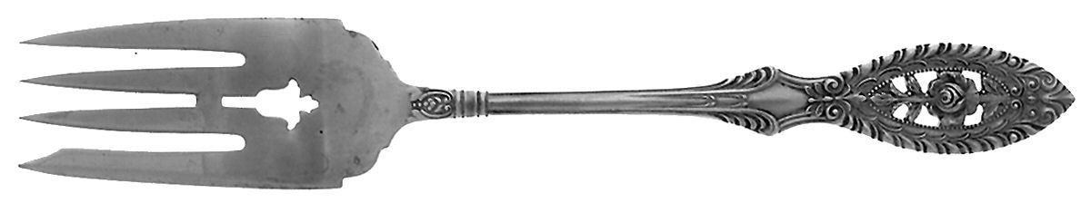 Valenciennes (Sterling, 1938) Small Solid Cold Meat Serving Fork by Manchester-1