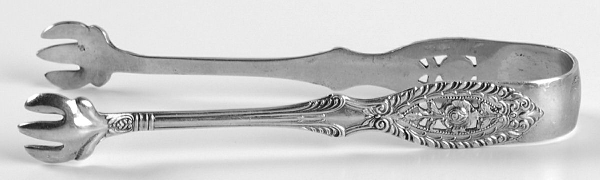 Valenciennes (Sterling, 1938) Small Sugar Tongs by Manchester-1