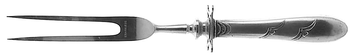 Vogue (Sterling, 1932) Small Steak Carving Fork with Stainless Prongs by Manchester-1