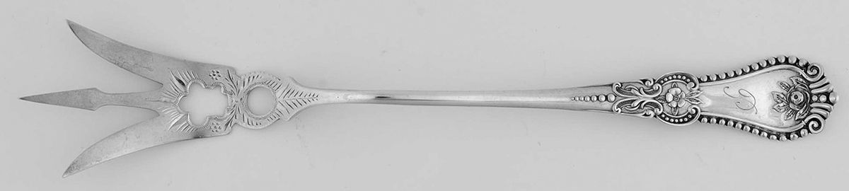 Webster (Sterling, 1890) Large Lettuce Serving Fork by Manchester-1