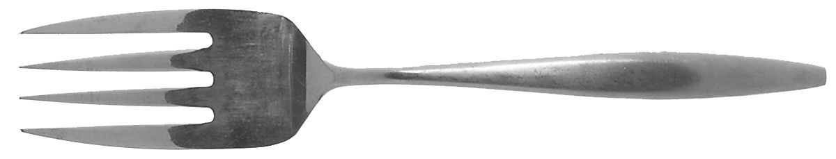 MFF1 (Stainless) Medium Solid Cold Meat Serving Fork by Marshall Field-1