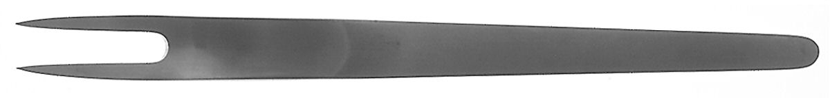 Arne Jacobsen (Stainless, Satin) Medium 2-Tine Cold Meat Serving Fork by Anton Michelsen-1