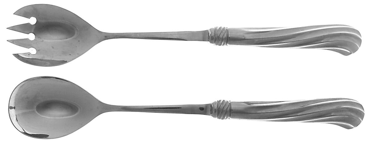 Bellini (Stainless) 2 Pc Salad Set with Stainless Bowl by Mikasa-1
