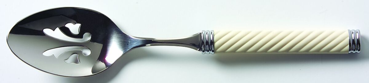 Braid-Cream (Stainless) Pierced Tablespoon (Serving Spoon) by Mikasa-1