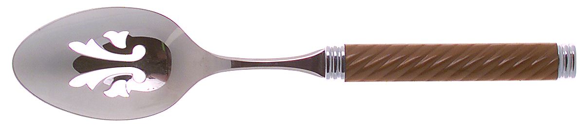 Braid-Gold (Stainless) Pierced Tablespoon (Serving Spoon) by Mikasa-1