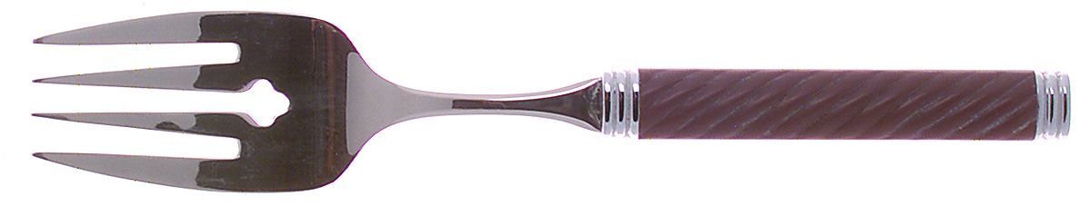 Braid-Heather (Stainless) Large Solid Cold Meat Serving Fork by Mikasa-1
