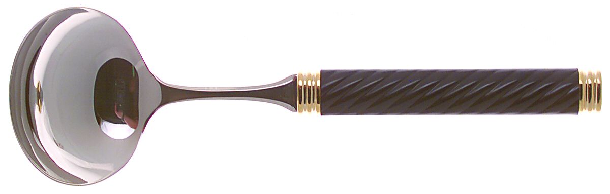 Braid-Lapis (Metallics, Gold Accent) Solid Gravy Ladle by Mikasa-1