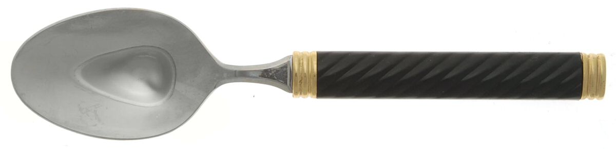 Braid-Onyx (Metallics, Gold Accent) Place/Oval Soup Spoon by Mikasa-1