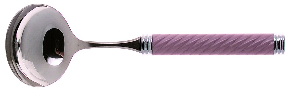 Braid-Powder Pink (Stainless) Solid Gravy Ladle by Mikasa-1