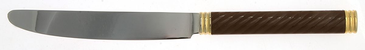 Braid-Tobacco (Mettalics, Gold Accent) New French Hollow Knife by Mikasa-1