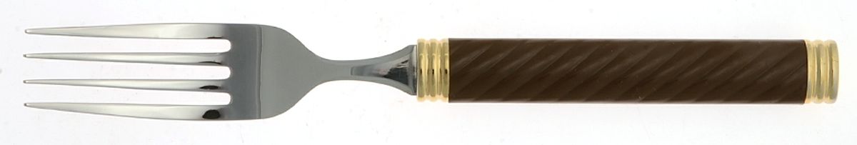 Braid-Tobacco (Mettalics, Gold Accent) Fork by Mikasa-1