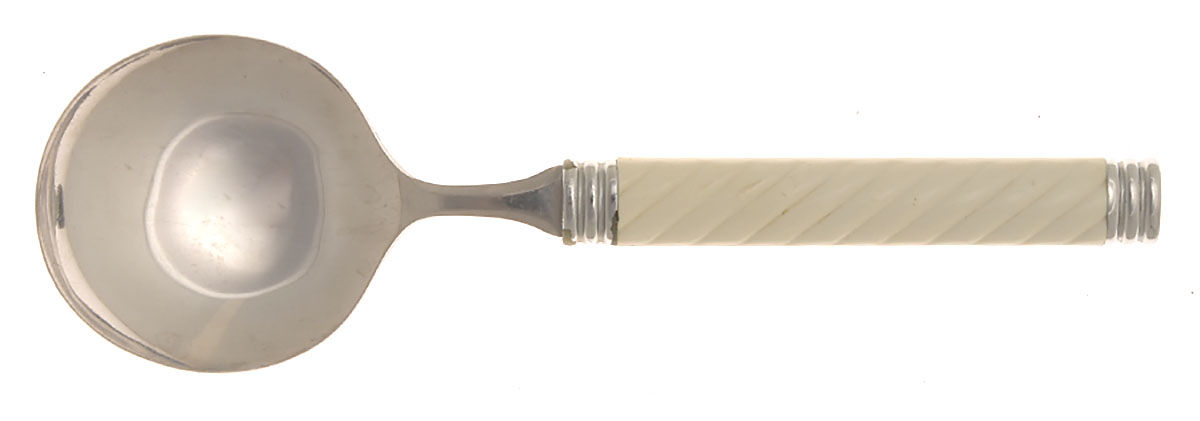 Braid-Snow (Stainless) Round Bowl Soup Spoon (Cream Soup) by Mikasa-1