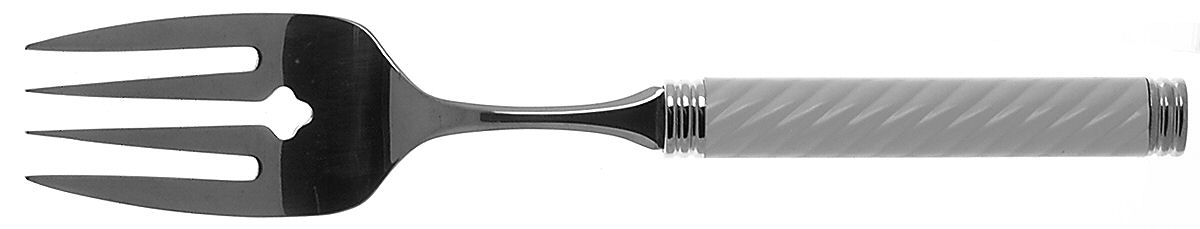 Braid-Snow (Stainless) Large Solid Cold Meat Serving Fork by Mikasa-1