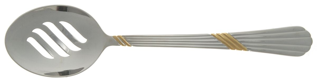 Catalina Gold (Stainless, Gold Accent) Pierced Tablespoon (Serving Spoon) by Mikasa-1
