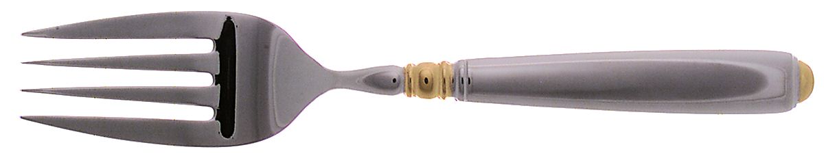 Carlisle (Stainless, Gold Accent) Medium Solid Cold Meat Serving Fork by Mikasa-1