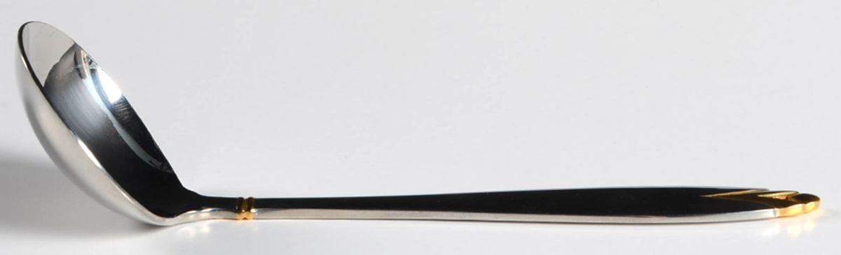 Cinema Gold (Stainless, Gold Accent) Solid Gravy Ladle by Mikasa-1
