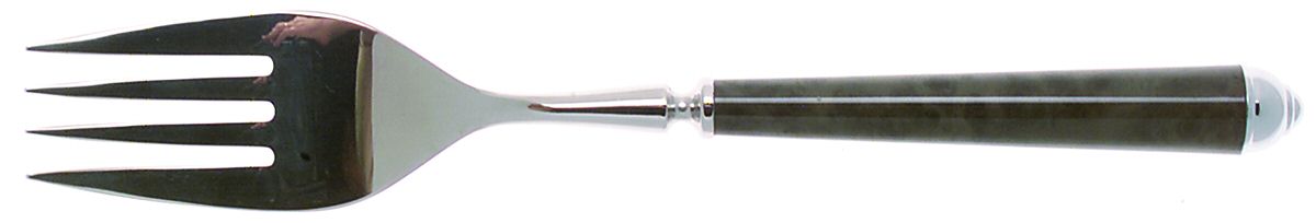 Claridge-Black Marble (Stainless) Large Solid Cold Meat Serving Fork by Mikasa-1