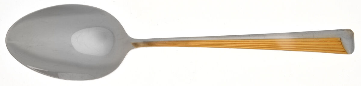 Corinthian Gold (Stainless, Gold Accent) Tablespoon (Serving Spoon) by Mikasa-1