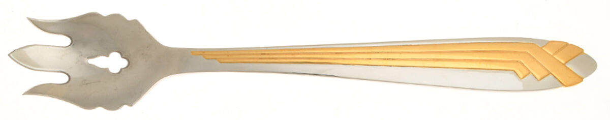 Connection Gold (Stainless) Vegetable Serving Fork Solid  HC by Mikasa-1