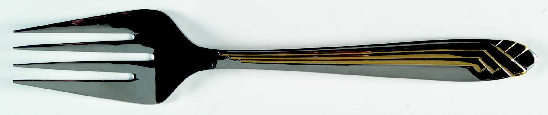 Connection Gold (Stainless) Large Solid Cold Meat Serving Fork by Mikasa-1