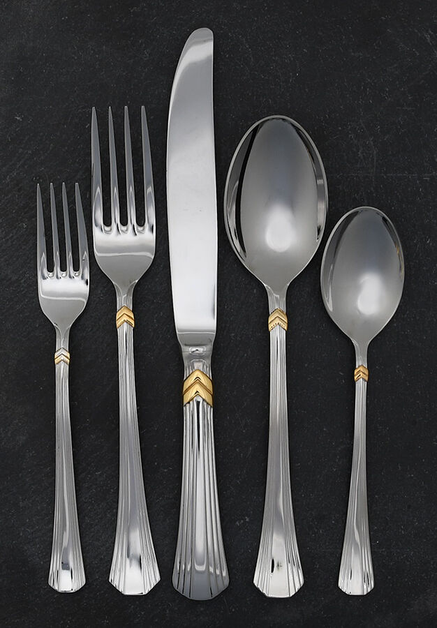 Concorde Gold (Stainless, Gold Accent) 5 Piece Place Setting by Mikasa-1