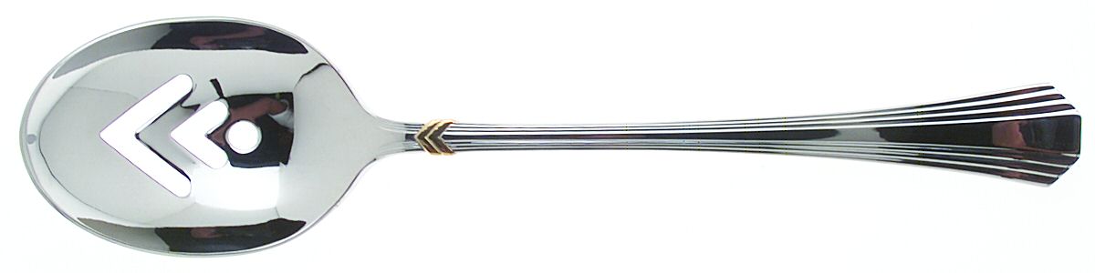 Concorde Gold (Stainless, Gold Accent) Pierced Tablespoon (Serving Spoon) by Mikasa-1