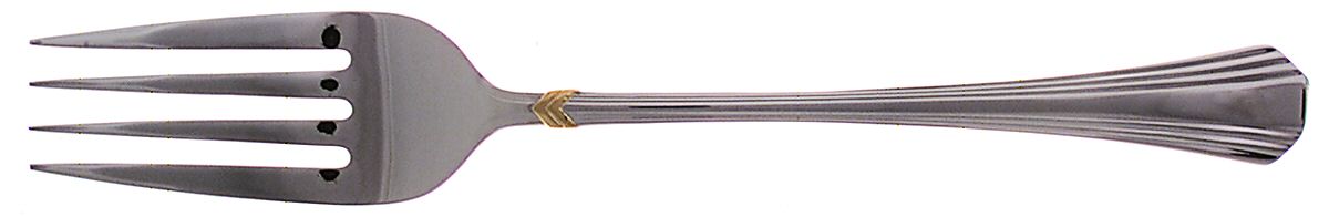 Concorde Gold (Stainless, Gold Accent) Large Solid Cold Meat Serving Fork by Mikasa-1