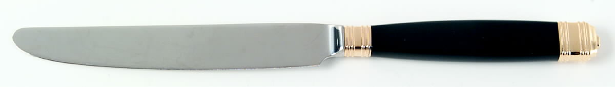 Continental-Black (Stainless-Gold Accent) New French Hollow Knife by Mikasa-1