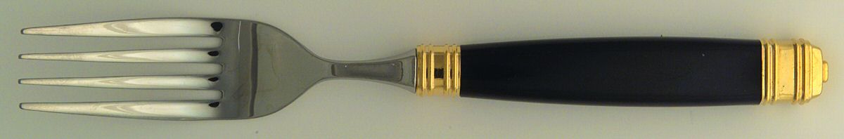 Continental-Black (Stainless-Gold Accent) Fork by Mikasa-1