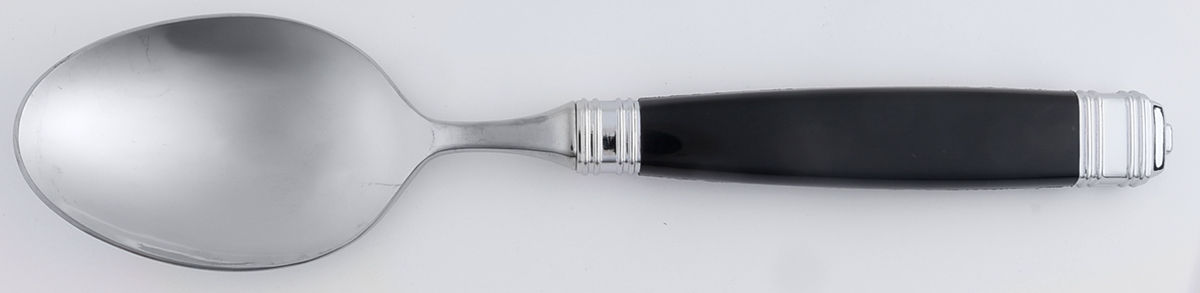 Continental-Black (Stainless, No Gold) Place/Oval Soup Spoon by Mikasa-1