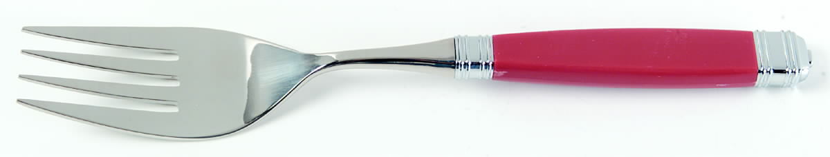 Continental-Primary Red (Stainls) Medium Solid Cold Meat Serving Fork by Mikasa-1