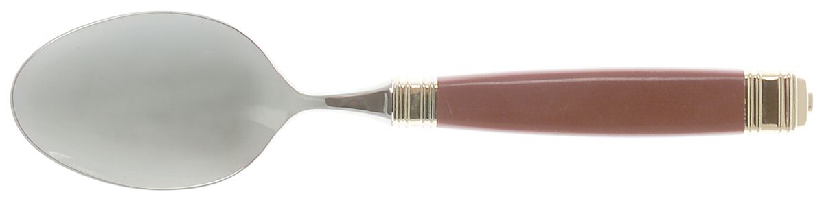 Continental-Raspberry (Stainless-Gold Accent) Place/Oval Soup Spoon by Mikasa-1