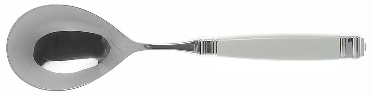 Continental-White (Stainless) Salad Servng Spoon with Stainless Bowl by Mikasa-1