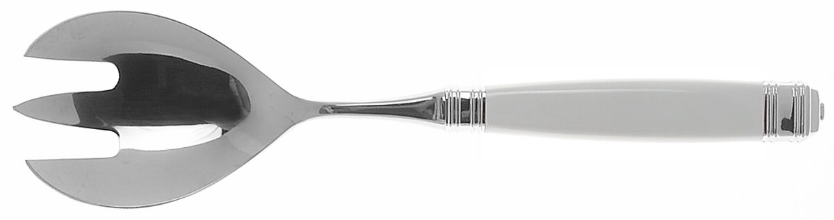 Continental-White (Stainless) Salad Serving Fork with Stainless Prongs by Mikasa-1