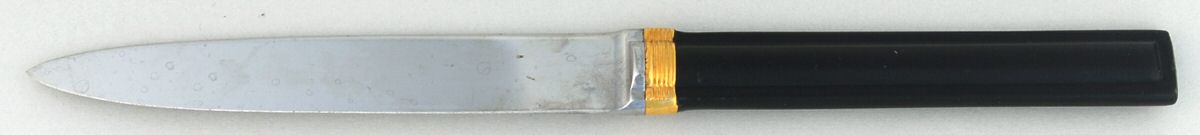 Deco Black-Gold (Stainls, Gold Accent) Modern Hollow Knife by Mikasa-1