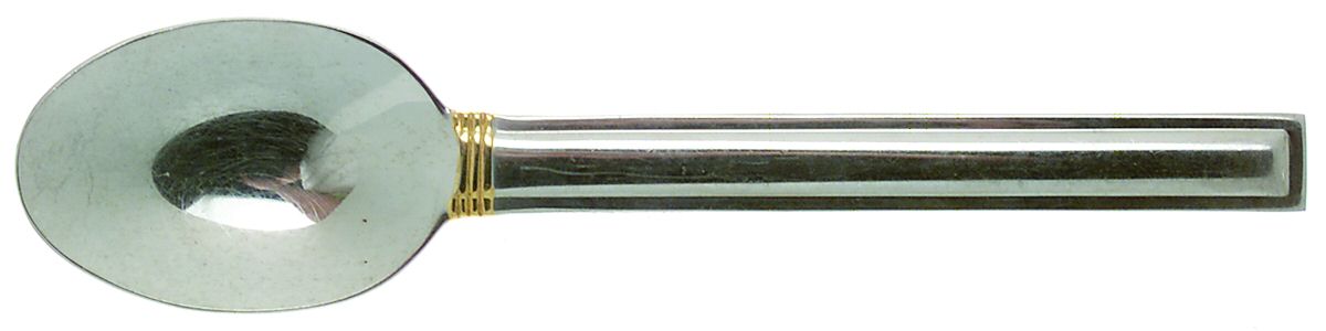 Deco (Stainless-Gold Accent, Japan) Place/Oval Soup Spoon by Mikasa-1