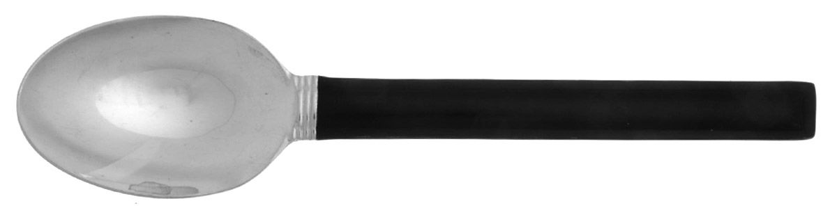 Deco Black (Stainless, Black) Place/Oval Soup Spoon by Mikasa-1