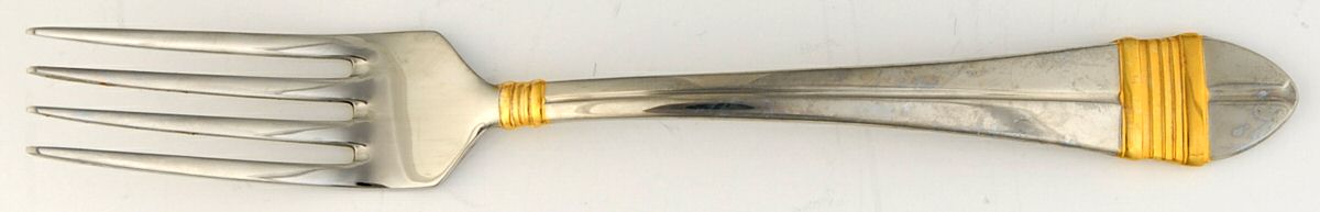Ensign Gold (Stainless, Gold Accent) Individual Salad Fork by Mikasa-1
