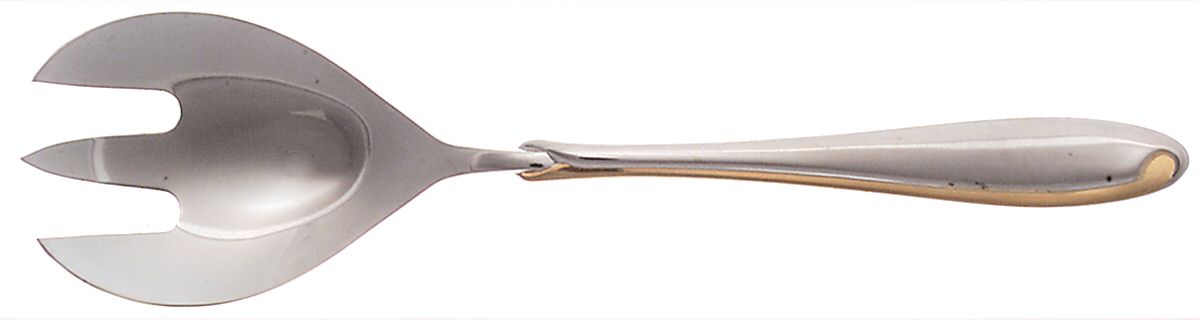 Estasi (Stainless, Gold Accent) Solid Salad Serving Fork by Mikasa-1