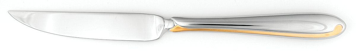 Estasi (Stainless, Gold Accent) Individual Steak Knife Hollow Handle by Mikasa-1