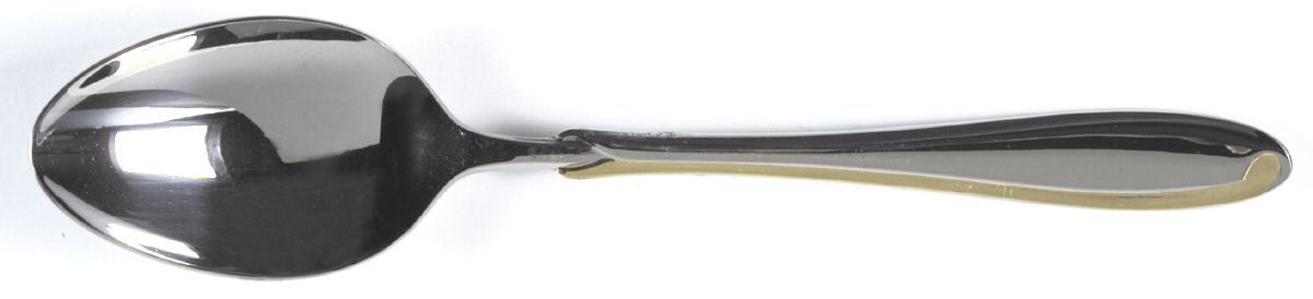 Estasi (Stainless, Gold Accent) Tablespoon (Serving Spoon) by Mikasa-1