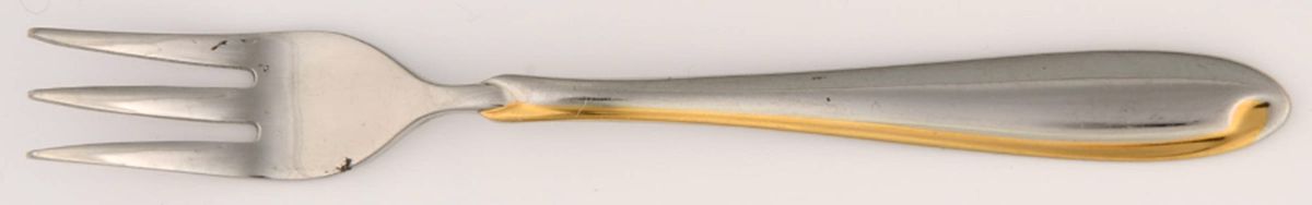 Estasi (Stainless, Gold Accent) Cocktail/Seafood Fork by Mikasa-1