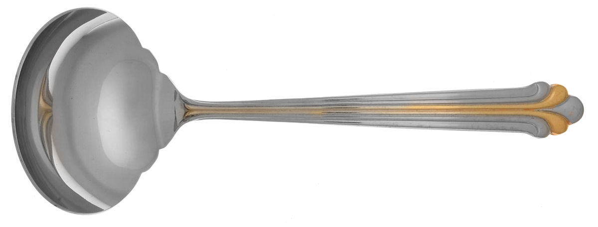 Gotham Gold (Stainless-Gold Accent) Solid Gravy Ladle by Mikasa-1