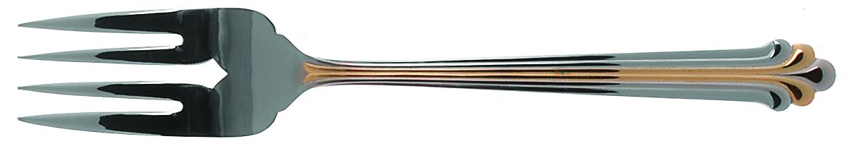 Gotham Gold (Stainless-Gold Accent) Large Solid Cold Meat Serving Fork by Mikasa-1
