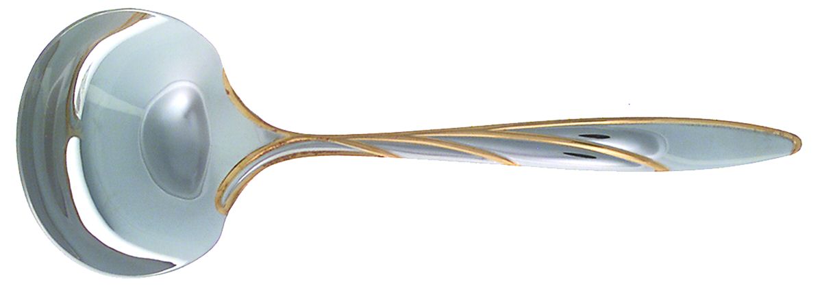 Latitudes Gold (Stainless, Gold Accent) Solid Gravy Ladle by Mikasa-1