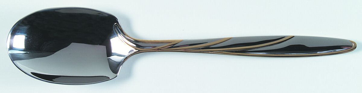 Latitudes Gold (Stainless, Gold Accent) Tablespoon (Serving Spoon) by Mikasa-1