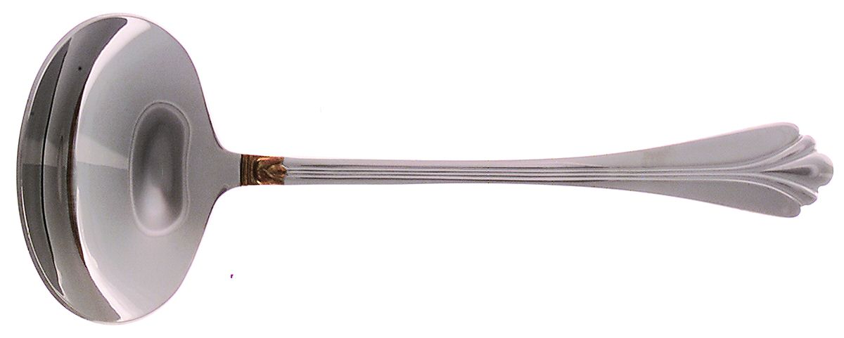 Lyons (Stainless, Gold Accent) Solid Gravy Ladle by Mikasa-1